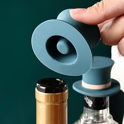 Champagne Beer Beverage Silicone Portable Leak Free Cap Shape Red Wine Stoppers 1Pcs Kitchen Bar Tools Bottle Caps