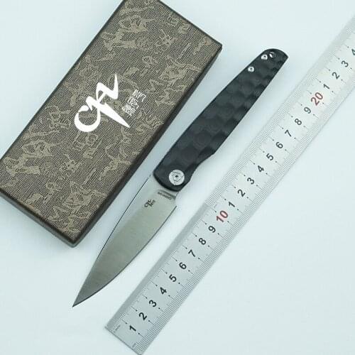 CH3541-G10 Folding Knife D2 Blade G10/Steel Handle Outdoor Camping Survival Kitchen Knife Fruit Knife EDC Multi-tool Knife