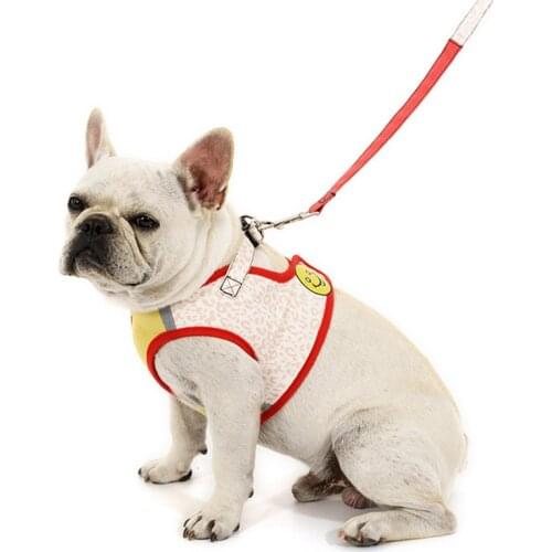 Dog Harness Vest Reflective Pet Chest Harness Leash Small Medium Dogs Soft Breathable Mesh Adjustable Pet Harness