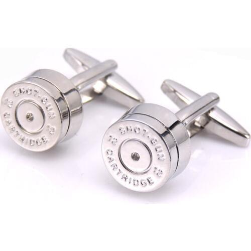 DY New Mens French shirt cuff cufflink silvery bullet Cufflinks