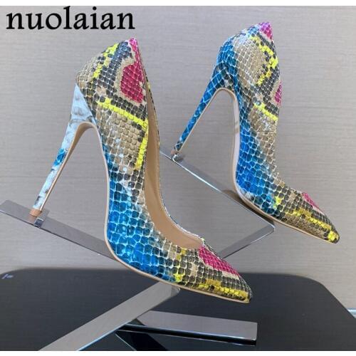2019 Womens Summer High Heels Ladies Party Wedding Pumps Leopard Leather Pump Shoes Woman High Heel Shoes Chaussure Lady Shoe