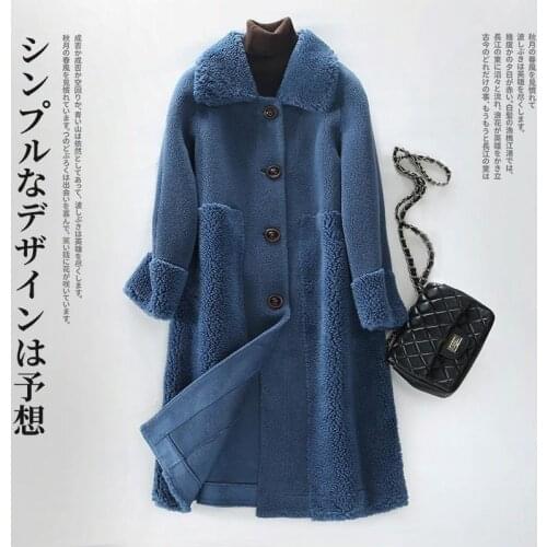 Winter Women High Quality Coat Luxury Lamb Wool Jacket Single-breasted OverCoat Thick Warm Female Sheep Shearing Coats Y886