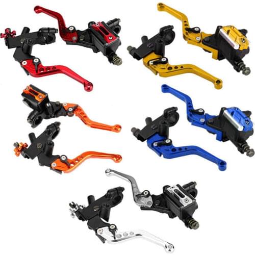 1 Pair 7/8"(22mm) Universal Motorcycle Brake Clutch Master Cylinder Reservoir Levers