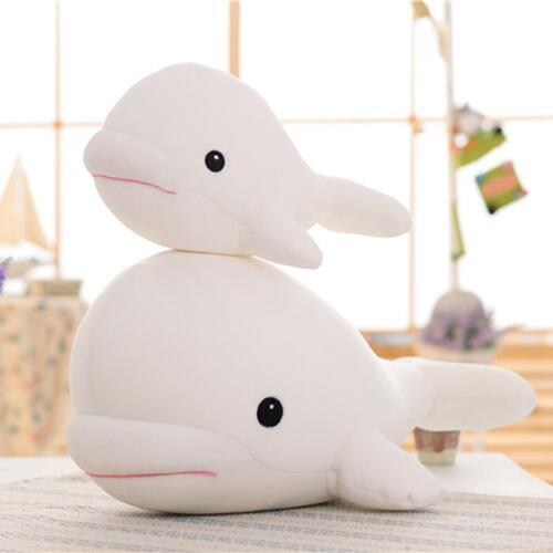 1pc Lovely Soft White Whale Foam particles Plush Toy Creative Dolls Birthday Gifts Cute Whales Kids Christmas Toys 26/40/60cm