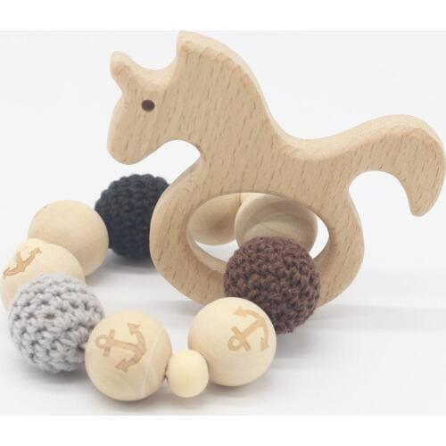 1PC Baby Pacifier Clips Cartoon DIY Baby Pacifier Clips Teething Chain Baby Teether Handmade Silicone Pacifier Chains