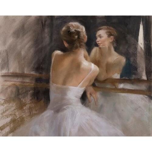 100%hand-painted oil painting art female Impressionism ballet girl on canvas
