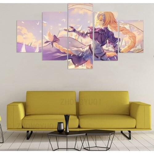 5 Piece Wall Art Canvas Anime Figure Posters Prints Home Modular Decor pictures Modern Wall Living Room Decoration Paintings