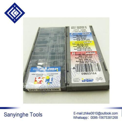 Free shipping high quality sanyinghe 50pcs/lots APKT1135PDER-76 IC928 cnc carbide milling insert cnc blade lathe turning tool