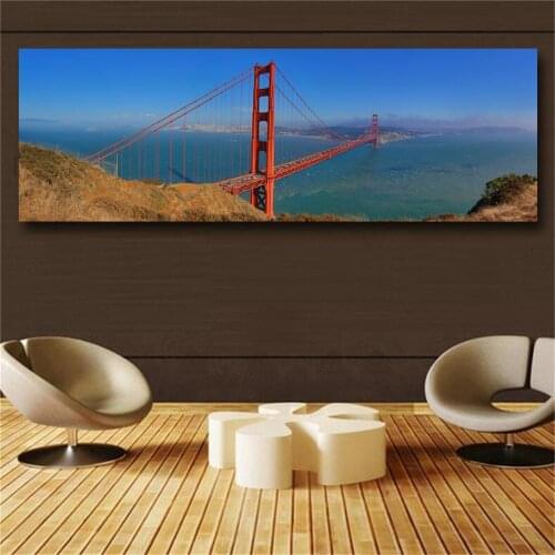 New Arrival 5d Diamond painting Larger San Francisco Golden Gate Bridge Diamond Puzzle Pictures Diamond Mosaic
