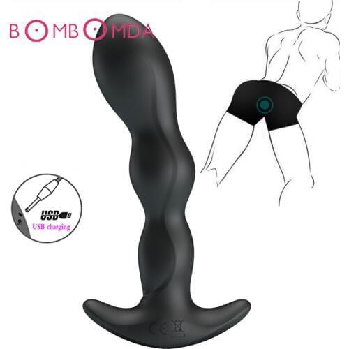 Vibrating Prostate Massager Men Anal Dildo Plug G spot Stimulation Patterns Butt Anus Vibrator Sex Toys For Men Male Masturbator