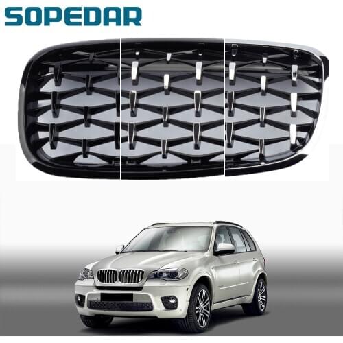 Car Diamond Star Kidney Grille Front Racing Grill For BMW X5 X6 E70 E71 2006 2007 2008 2009 2010 2011 2012 2013 Meteor Style