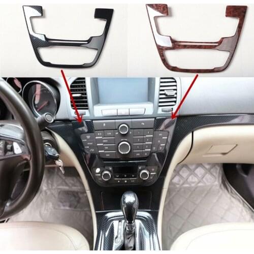Car sticker ABS carbon fiber grain or wooden Central control decoration cover for 2009-2013 OPEL INSIGNIA G09 car accessories
