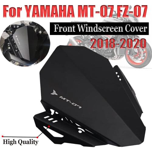 For YAMAHA MT-07 MT07 MT 07 FZ-07 FZ07 2018 2019 2020 Motorcycle Front Windscreen Wind Deflector Windshield Upper Cover Kit