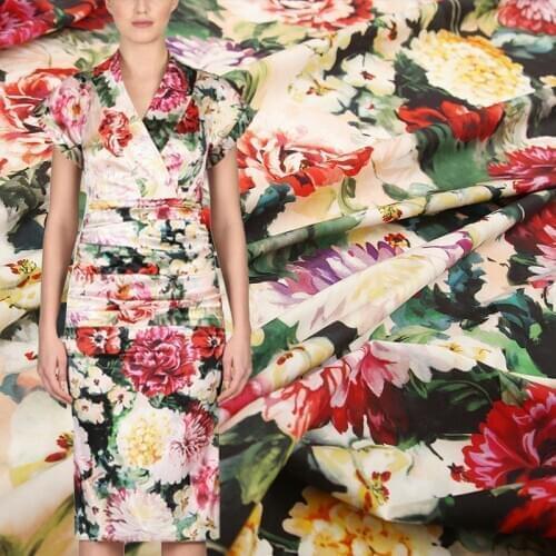 148 cm printed cotton fabric digital printed fabric brand shirt dress handmade DIY fabric wholesale cotton cloth