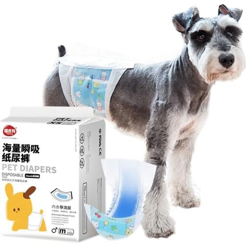 Cotton Pet Dog Diaper Disposable Male Wraps Pet Diapers Dog Pants Wraps for Male Dogs All Absorption Wraps Sanitary Pants
