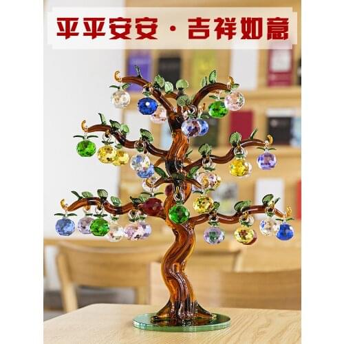 Crystal Apple Tree Moved Into Luxury High-end Gift Wine Accessories Creative Home Furnishing Articles Living Room Decoration