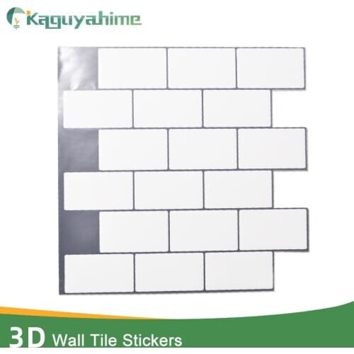 Kaguyahime 10Pcs 3D Crystal Wall Stickers Waterproof DIY Modern Wallpaper Brick Decor Home Sticker Self Adhesive Mosaic Tiles