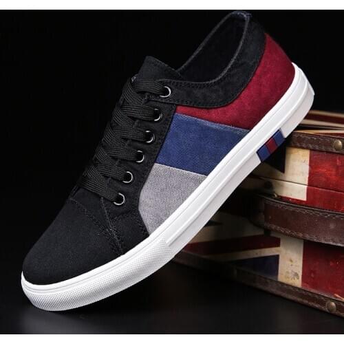 Retro Lace Up Mens Canvas Shoes Red Society Breathable Male Casual Shoes Spring and Autumn Mens Casual Sneakers