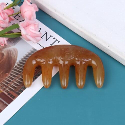 Chinese Nature Jade Wood Comb Guasha Facial Massage Spa Acupuncture Head Therapy Trigger Point Treatment On Head Beauty Tool 1Pc