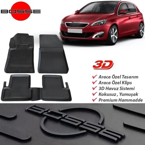 Mat 3D With Pool for for Peugeot 308 2014 2020 BOSSE Mop