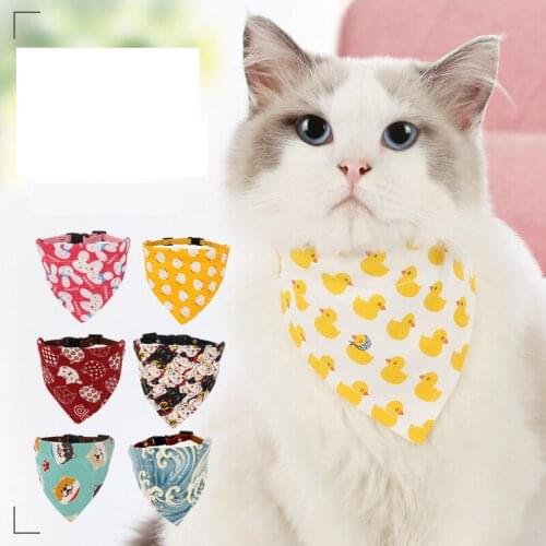 Cute Pet Supplies Small Dog Saliva Towel Japanese Rabbit Scarf Cat Triangle Scarf Dog Scarf Kitten Collar Dog Leash Dog Supplies