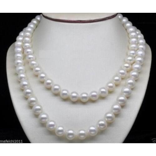 Genuine AAA 8-9mm white Fresh water pearl necklace 35"