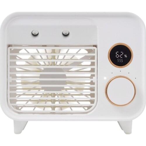 Portable Air Conditioner USB Rechargeable Mute Air Conditioner Fan Air Cooler with 3-speed w/ Night Light for Office