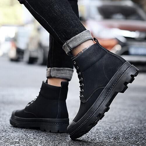 Causal mens black for fashion hot boots men Mens sneakers leather Casual shoes man running loafers leisure flat Sneaker sale