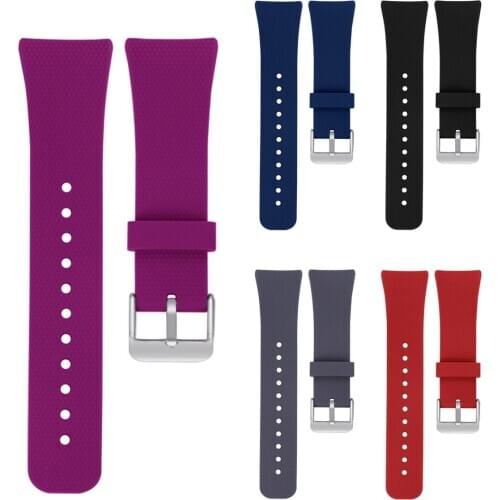 Pure Color Silicone WatchWristband Bracelet For Samsung Gear Fit 2/Fit2 Pro Smart Watch Replacement Strap Unisex Watch Accessory