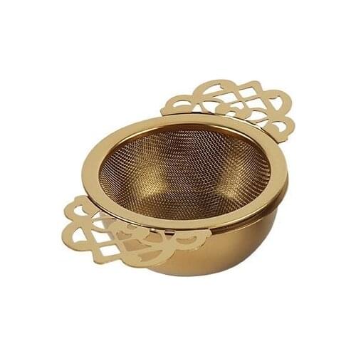 Stainless Steel Tea Strainer With Drip Bowl Easy Clean Loose Leaf Hanging Infuser Filter Kitchen Tool