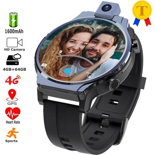 Smart Watch Camera Rotatable 13MP 4G WIFI GPS 4GB 64GB SIM Card Sports Tracker Men Smartwatch For IOS Android Google Facebook