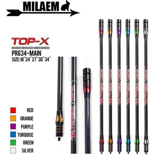 Archery Carbon Stabilizer Main Bar 18/24/27/30/34inch Stabilizer Balance Bar Rod Recurve Bow Shooting Hunting Accessories