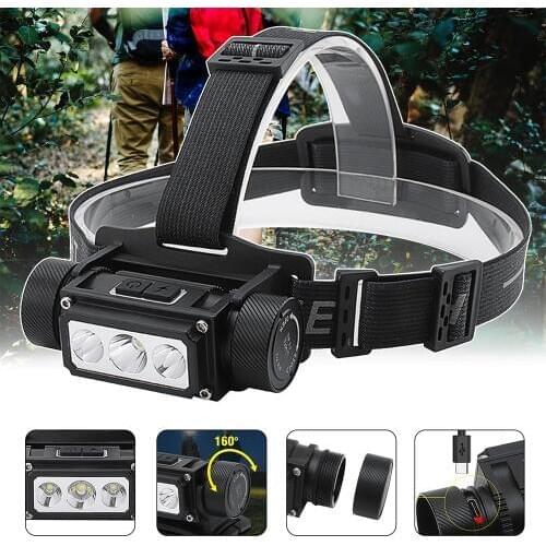 Asafee B39 3 modes LED Headlamp 650LM L2 LED 18650 TypeC Charging Outdoor Headlight Waterproof Fishing Hunting Camping Head Lamp