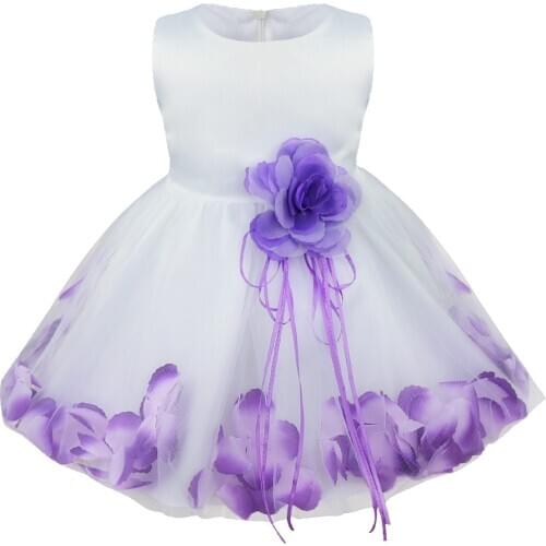 Newborn Baby Girls Flower Dress Tulle Christening Gowns Baptism Party Toddlers Clothing Princess Flower Girl Dress Baby Dress