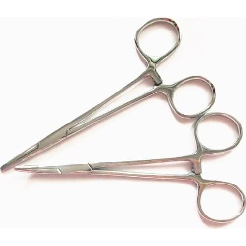 1 Pcs Mini Stainless Steel Fishing Plier Scissor Line Cutter Hook Remover Forceps Tackle Curved Tip Clamps Fishing Tools