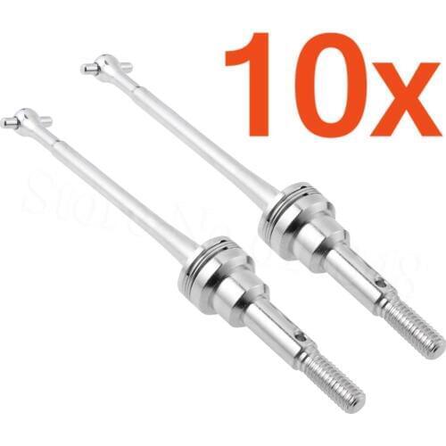 10 Pairs Steel Metal Front Drive Shaft CVD 0090 For WLtoys 12428 12423 1/12 RC Car Crawler Short Course Truck Spare Replacement