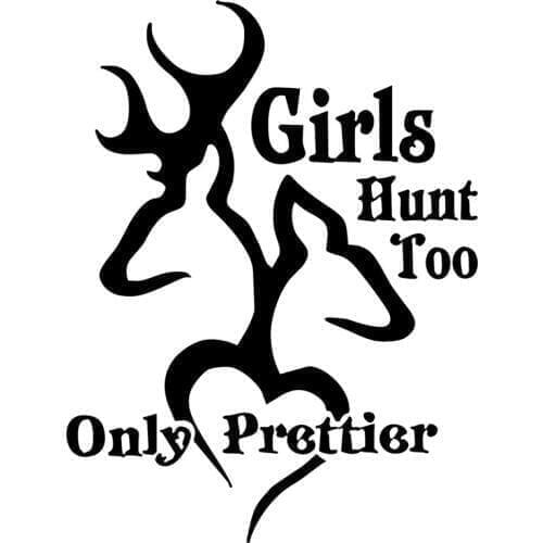 11.5cm*15.2cm Browning Deer Girls Hunt Too... Fashion Decor Car Sticker S4-0723