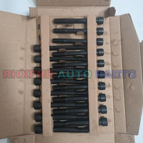 18pcs 4D56T 4D56 head bolts nuts for Hyundai H1 H100 Galloper Exceed for Mitsubishi Montero Pajero L300 Canter 2476cc 2.5TD