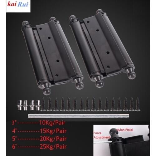 2Pcs/Lot 3" 4" 5" 6" Black Double Acting Action Barrel Spring Hinge Tension Adjustment Cafe Saloon Western Bar Pub