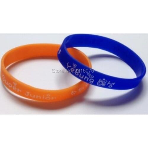 300pcs K-POP Super Junior SJ YeSung wristband silicone bracelets free shipping by DHL express