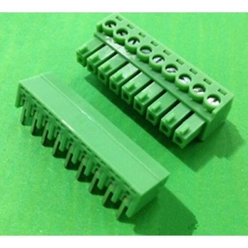 5PCS 3.81mm Pitch 9 pin 9 way Looper Angle Screw Terminal Block Plug connector