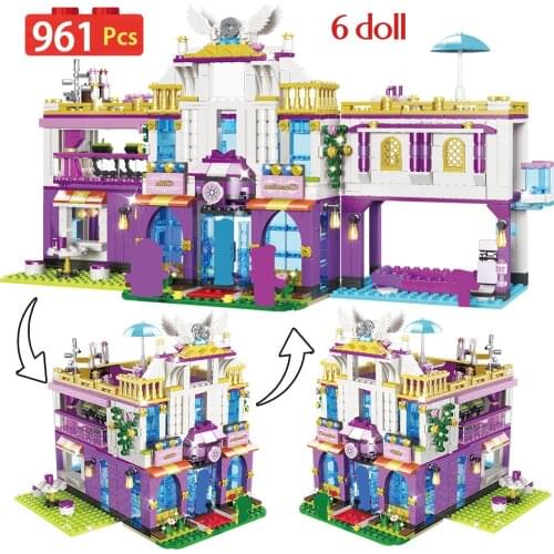 5588 Friends Princess House Castle Building Blocks Toys Compatible With Private Luxury Villa Bricks Toys For Girls Blocks 961PCS