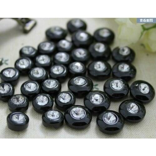 Free shipping 100pcs/lot Black red animal style button child diamond rhinestone sweater knitted buttons 8mm-11.5mm