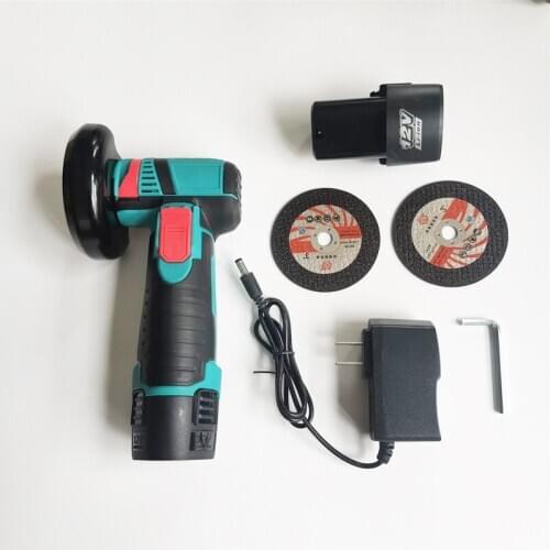 Cordless Angle Grinder 12v 1500mAh Batteries Dual Battery Machine Cutting Electric Angle Grinder Diamond Cut Wheel Power Tool