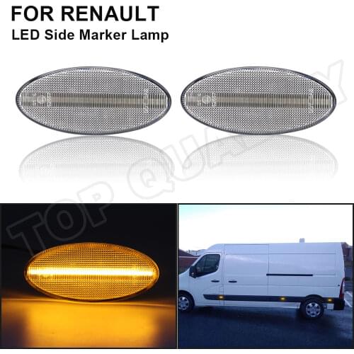 For Renualt Master MK3 2011- Opel Movano MK2 2010- Nissan NV400 2012- LED Side Marker Turn Signal Light Lamps Smoke Clear Lens