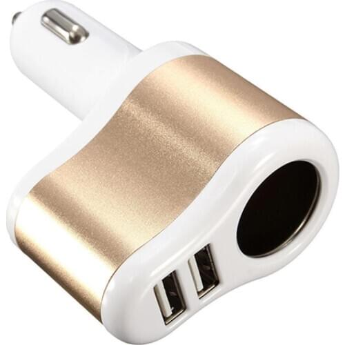 Dual USB Car Cigarette- Lighter Power Socket Splitter Charger Adapter for Phone