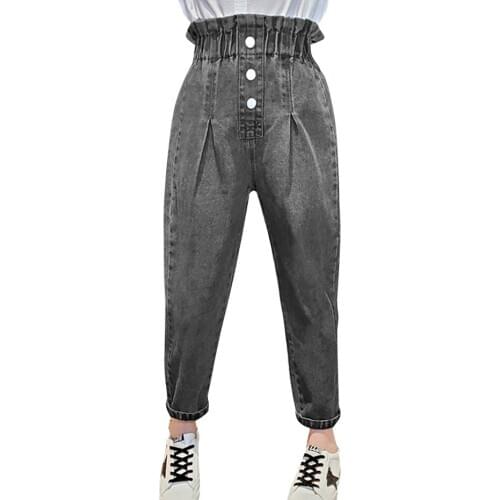 Jeans For Girls Ruffles Jeans For Girls High Waist Jeans For Kids Spring Autumn Childrens Clothing