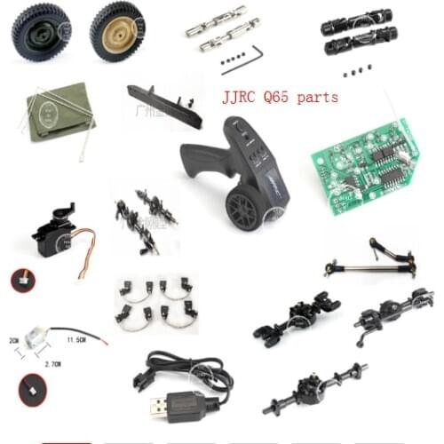JJRC Q65 1:10 2.4G Convertible Jeep RC Car spare parts motor servo Drive shaft tire Front rear axle Receiver Steering rod etc