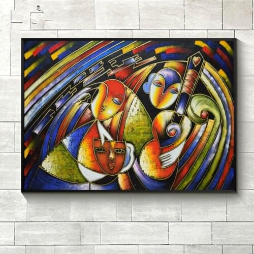 Famous paintings Clown Picasso abstract oil painting wall picture Hand-painted on canvas decoration art for home office hotel