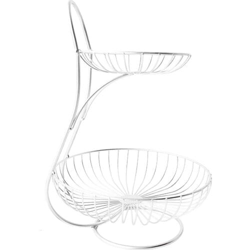 Dried Fruit Dish Basket Snack Tray Multi-Layer Kitchen Storage Rack 36x25x25cm Decorative Bowl Two-Layer Trays